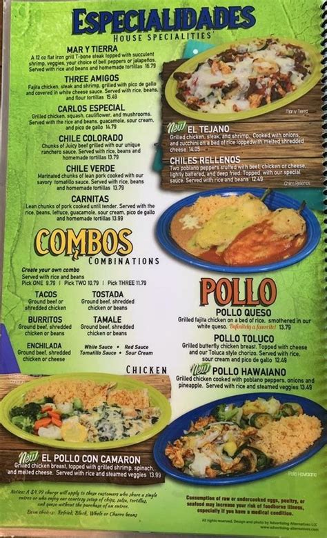 3 tequilas edmond menu